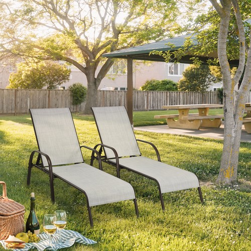 2pcs adjustable chaise lounge - 2pcs,