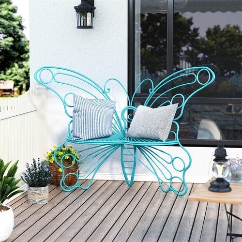 Blue metal garden outdoor - metal,
